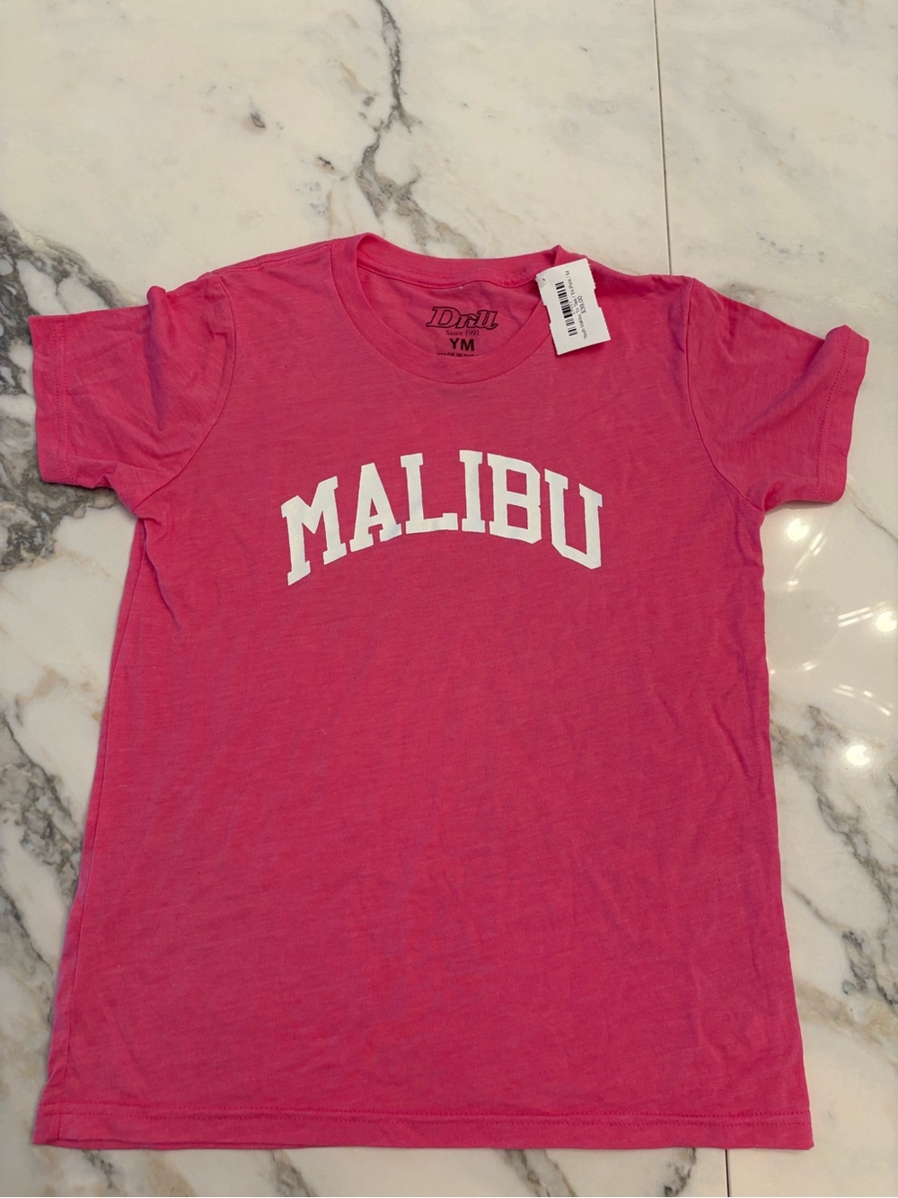 Pink MALIBU Short Sleeve Graphic Tee for Kids